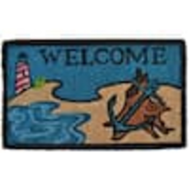 HomeRoots Multi-Colored 30 in. x 18 in. Coir Non-Slip Indoor/Outdoor Door Mat 2000555480