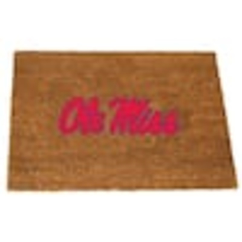 The Memory Company Mississippi Brown 29.5 in. x 19.5 in. Coir Fiber Colored Logo Door Mat COL-MS-1689