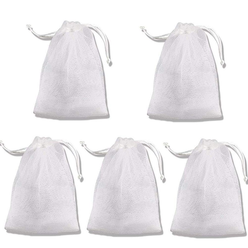 Wicemoon Soap Mesh Bag Foaming Net Double Layer Bubble Foam Net Soap Blister Mesh Sponge Soap Storage Pouch Bathroom Accessories
