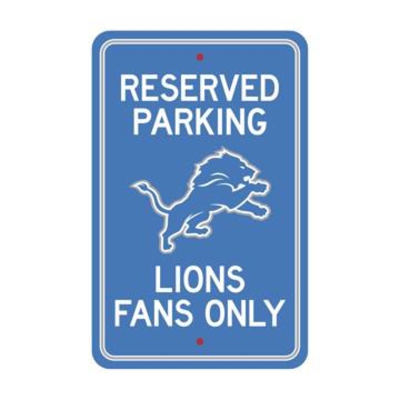 Detroit Lions Team Color Reserved Parking Sign Dcor 18in. X 11.5in. Lightweight NFL Lightweight Dcor – 18 X 11.5 SKU: 32159