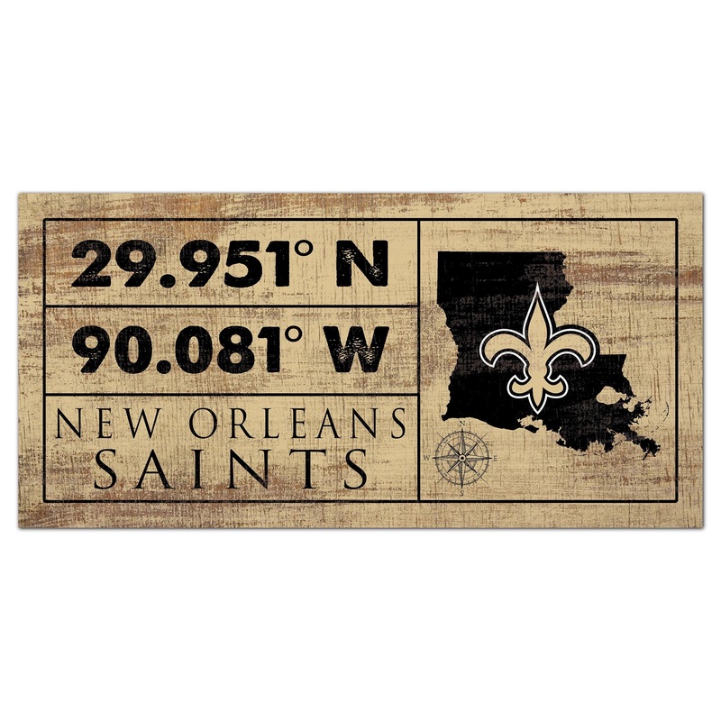 NFL2047-Coordinates Color 6×12 / N2047-New Orleans Saints