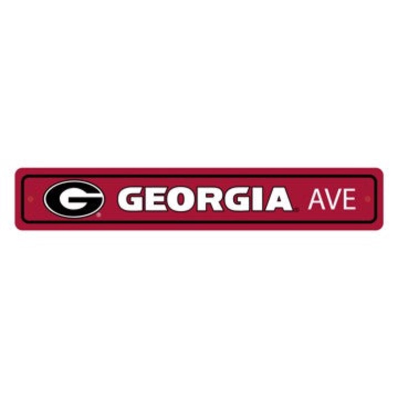 Georgia Bulldogs Team Color Street Sign Dcor 4in. X 24in. Lightweight  SKU: 32242