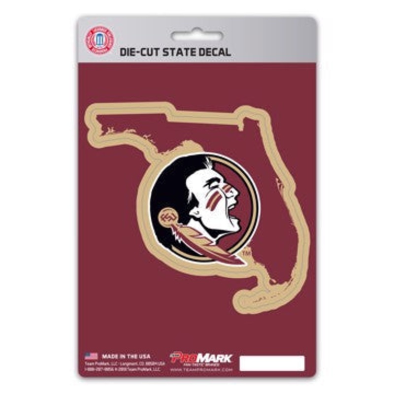 Florida State State Shape Decal Florida State University State Shape Decal 5 x 6.25 – Seminole Logo / Shape of Florida SKU: 61326