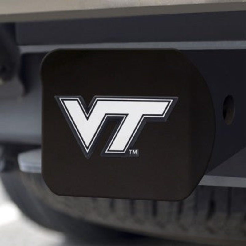 Virginia Tech Hitch Cover Virginia Tech Chrome Emblem on Black Hitch 3.4×4 – VT Logo SKU: 21053
